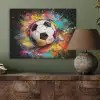 Voetbal - Verf - Kleuren - Zwart - Wit PET vilt klein -sfeer2