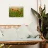 Lente - Bloemen - Rood - Klaproos - Gras - Groen tuinposter los doek klein -sfeer7