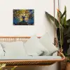Boom - Levensboom - Blauw - Goud tuinposter los doek klein -sfeer7