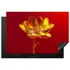 Bloem - Goud - Glazen Inductie beschermer vinyl 3mm klein -3d