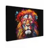 Graffiti - Leeuw - Bril - Zwart canvas 2cm klein -z3d