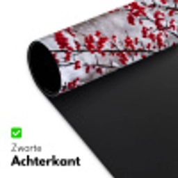 Bessen - Takken - Sneeuw - Winter - Kleurrijk Muismat XXL klein -sfeer2