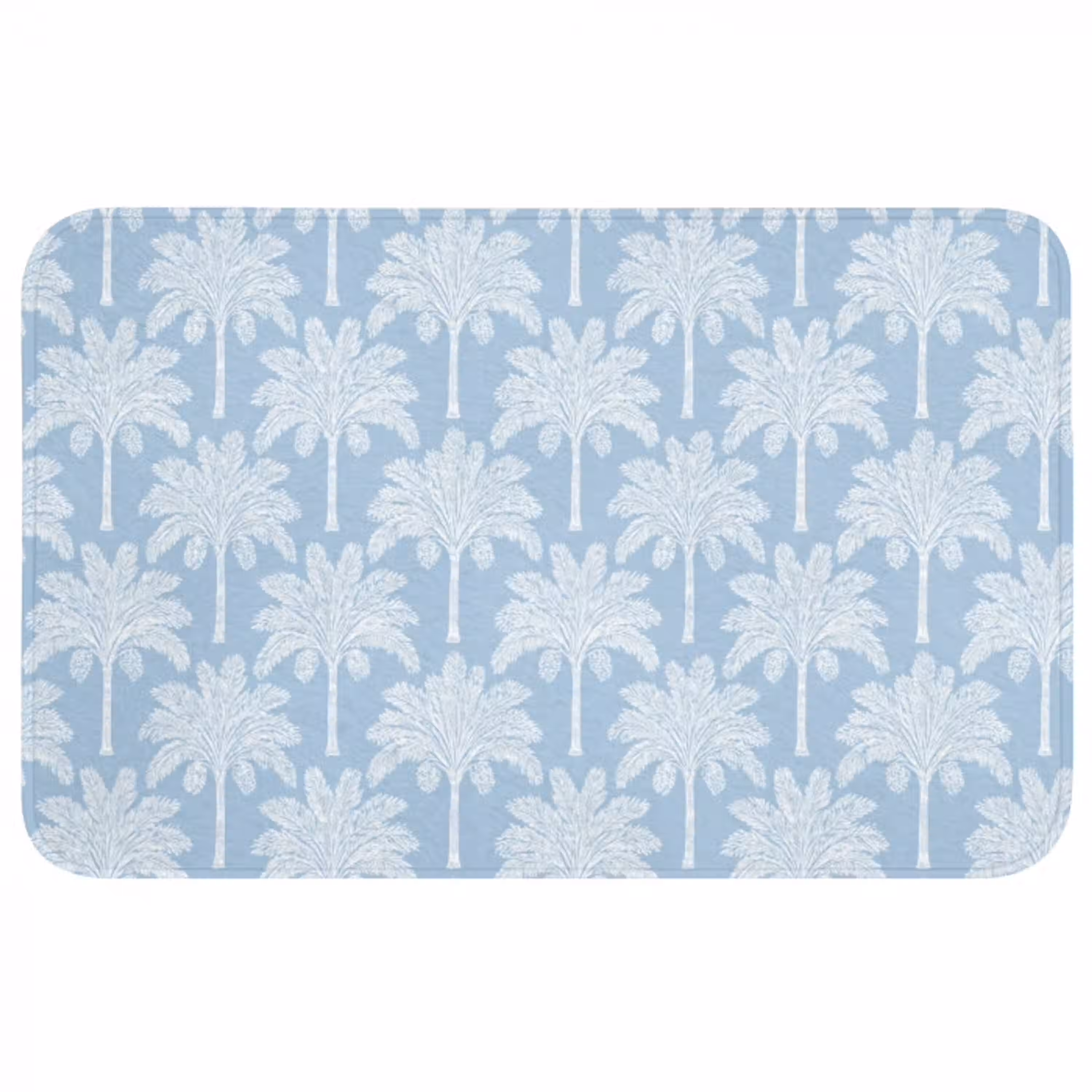 Palmboom - Modern - Blauw Badmat middel 997 -3d