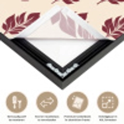 Botanisch - Patroon - Bordeaux Textielframe zwart klein 947 -USP_closeupNL