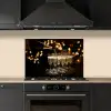 Lichtjes - Champagne - Dienblad - Glazen keuken achterwand spatscherm klein -sfeer1