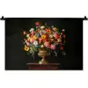 Goud - Bloemen - Kleuren - Vaas Wandkleed katoen klein -zz3d
