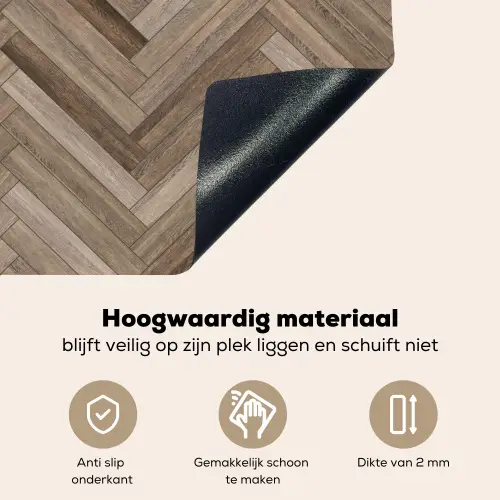 Patronen - Hout - Bruin Inductie beschemer met haakjes klein 777 -ky-onderkant-nl