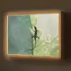 Hagedis - Blad - Nerven - Groen Light Box met batterij (Wandlamp) middel -z3d_website