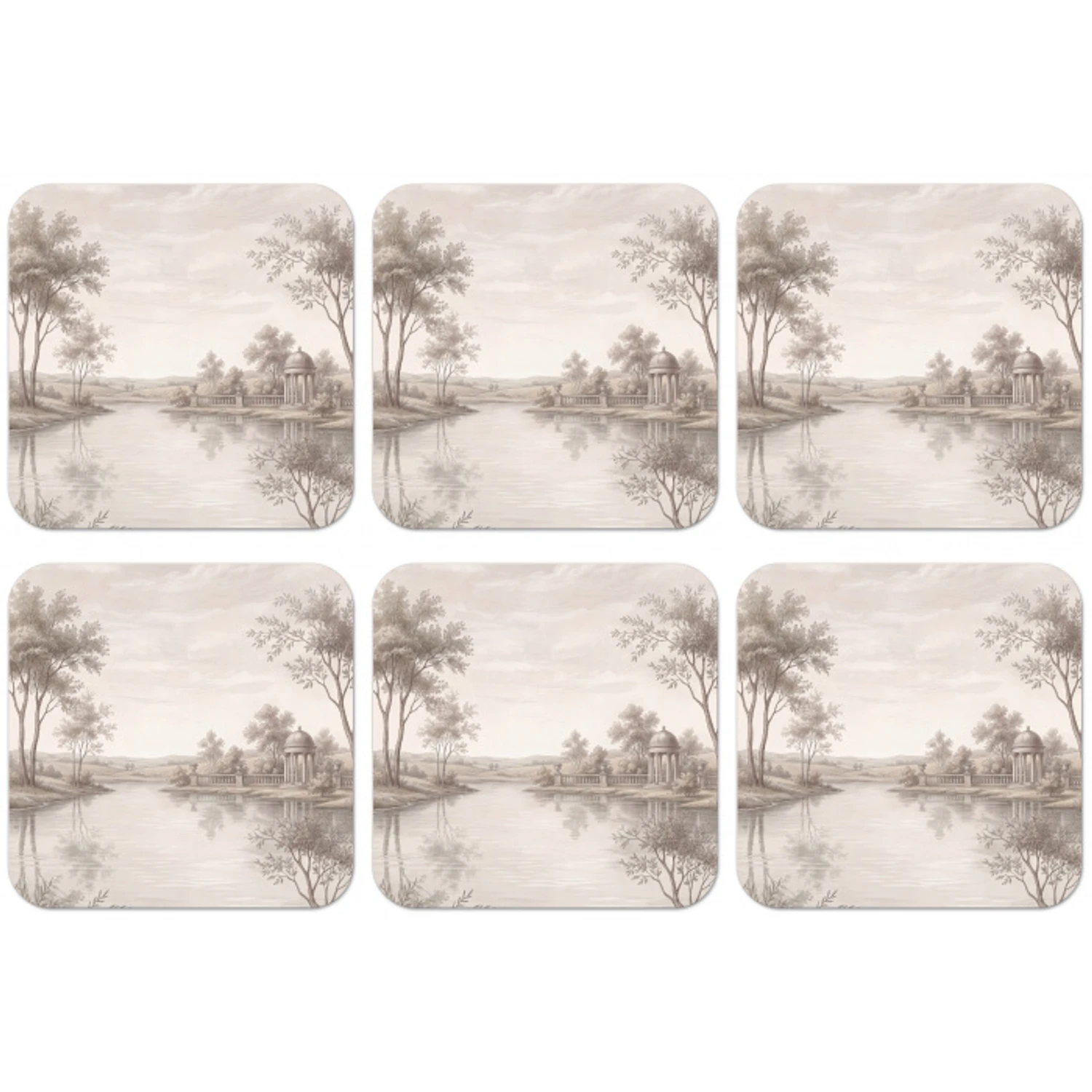 Terras - Water - Natuur - Landschap onderzetter kurk middel -zkaufland3dotto