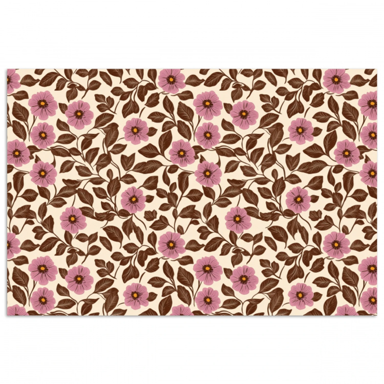 Bloemen - Bladeren - Kleurrijk poster papier klein 62 -3d