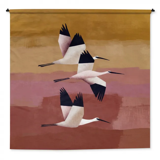 Wandkleed - Vogels - Snavel - Abstract