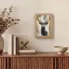 Abstract - Hert - Gewei - Goud Light Box met kabel (Tafellamp) klein -sfeer2