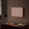 Geometrisch - Patroon - Rood Light Box met batterij (Wandlamp) middel 907 -sfeer1