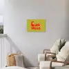 Ciao bella - Rood - Groen - Stippen Tuinposter op houten frame 2 cm dik klein -sfeer1