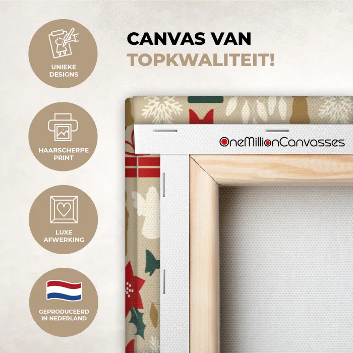 Illustratie - Kerst - Beige canvas 2cm xxl 828 -sfeer2