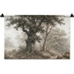 Natuur - Bos - Eik Wandkleed katoen klein -zz3d