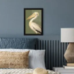 Pelikaan - Wit - Vogel - Klassiek - Natuur fotolijst zwart zonder passe partout klein -sfeer3