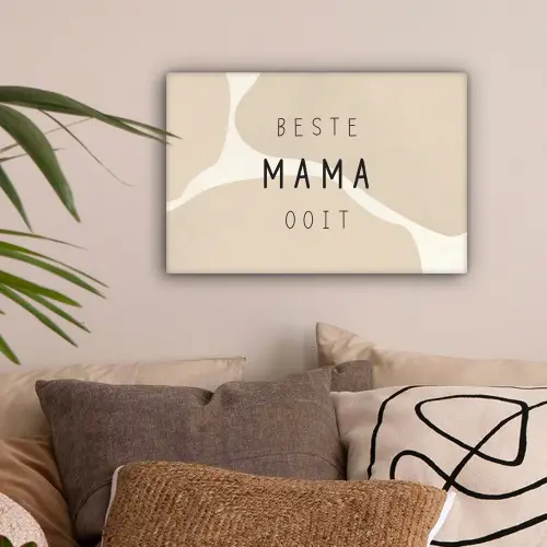 Quotes - Beste mama ooit - Mama - Spreuken canvas 2cm klein -sfeer1