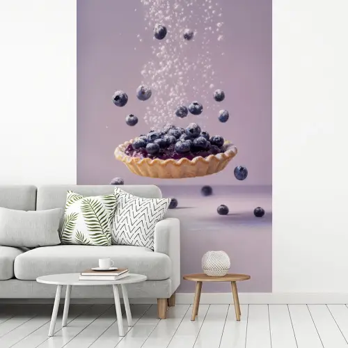 Eten - Taart - Bessen - Blauw fotobehang vinyl groot -woonkamer
