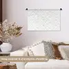 Geometrie - Lijn - Zwart - Wit - Patroon Wandkleed katoen klein 269 -sfeer1