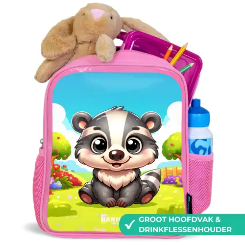 Willy Wipstaart Kinderrugzak - Roze middel -inhoud_NL