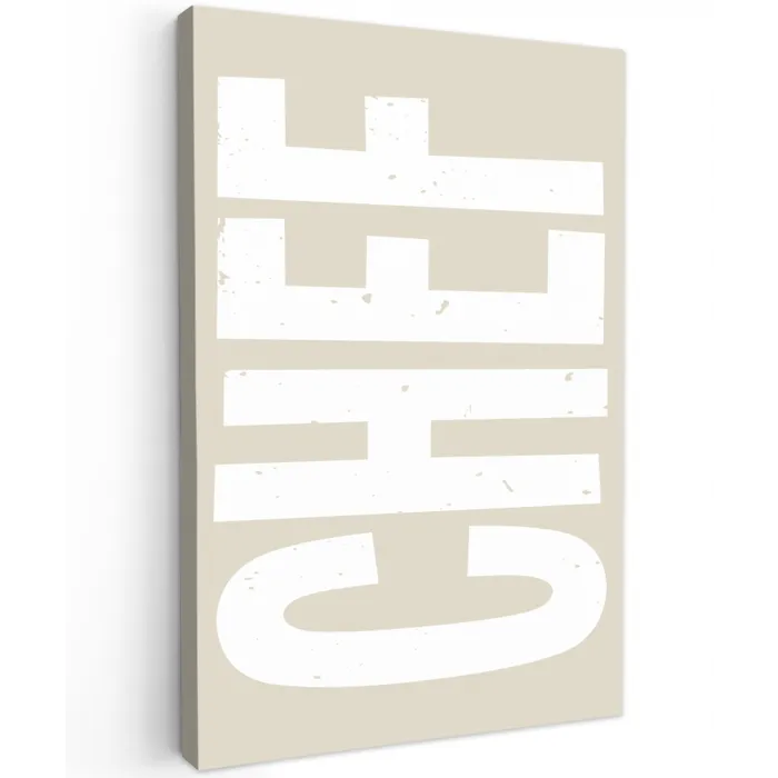 Wit - Chef - Decoratie - Japandi canvas 2cm klein -z3d