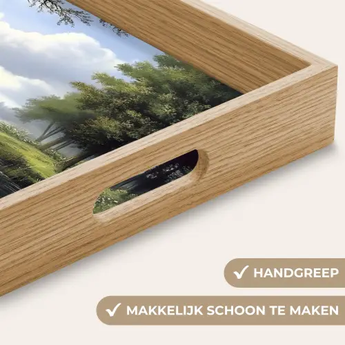 Zandpad - Groen landschap - Water Dienblad Rechthoek middel -USP_HandgreepNL