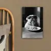 Hond - Bulldog - Pasta - Bril - Stoer - Dieren canvas 2cm klein -sfeer3