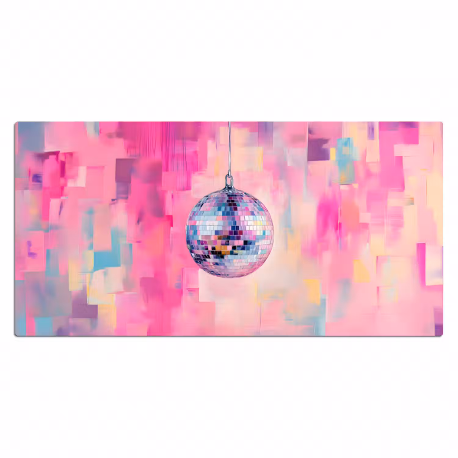 Schreibtischunterlage - Discoball - Rosa - Farbe