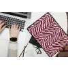 Zebra - Motief - Bordeaux - Rood laptophoes neopreen klein 279 -bureau