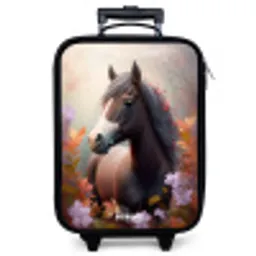 Bruin paard in de herfst Kinderkoffer - Zwart klein -zzz_website3d