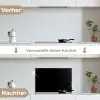 Zwart - Effen kleur keuken achterwand spatscherm klein 900 -voor_na_DE