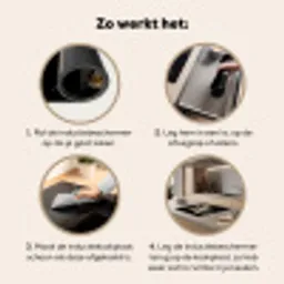 Elegantie in Ivoor en Goud Inductie beschermer vinyl 3mm middel -sfeer9