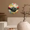 Graffiti - Rozen - Handen - Street art - Banksy Wandcirkel kunststof plaat 5mm dik klein -sfeer1
