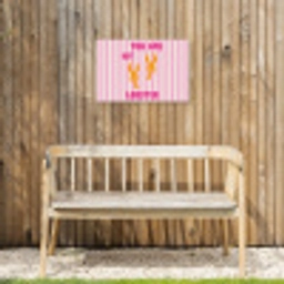 Lobster - Love - Valentijn Tuinposter op houten frame 2 cm dik klein -sfeer4