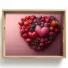 Fruit - Hartjes - Aardbeien - Frambozen - Bosbessen Dienblad Rechthoek middel -z3d_shopping