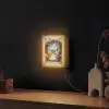 Doorkijk - Bloemen - Kleurrijk - Natuur Light Box met kabel (Wandlamp) klein -sfeer1