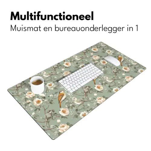 Roze - Vogels - Kleurrijk Muismat XXL klein 681 -sfeer4