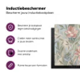 Elegant - Romantiek - Roze Inductie beschermer vinyl 3mm middel -zzzzzzz-cc-usp