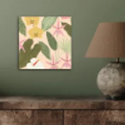 Patroon - Bloemen - Kleurrijk aluminium wit klein -sfeer2