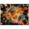 Explosie - Verfstructuur - Goud - Abstract tuinposter los doek klein -3d