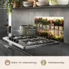 Bloemen - Hek - Stadszicht - Zomer keuken achterwand spatscherm klein -usp_NL
