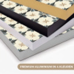 Sierlijk - Ornament - Blauw Textielframe zwart klein 947 -USP_kleurenNL