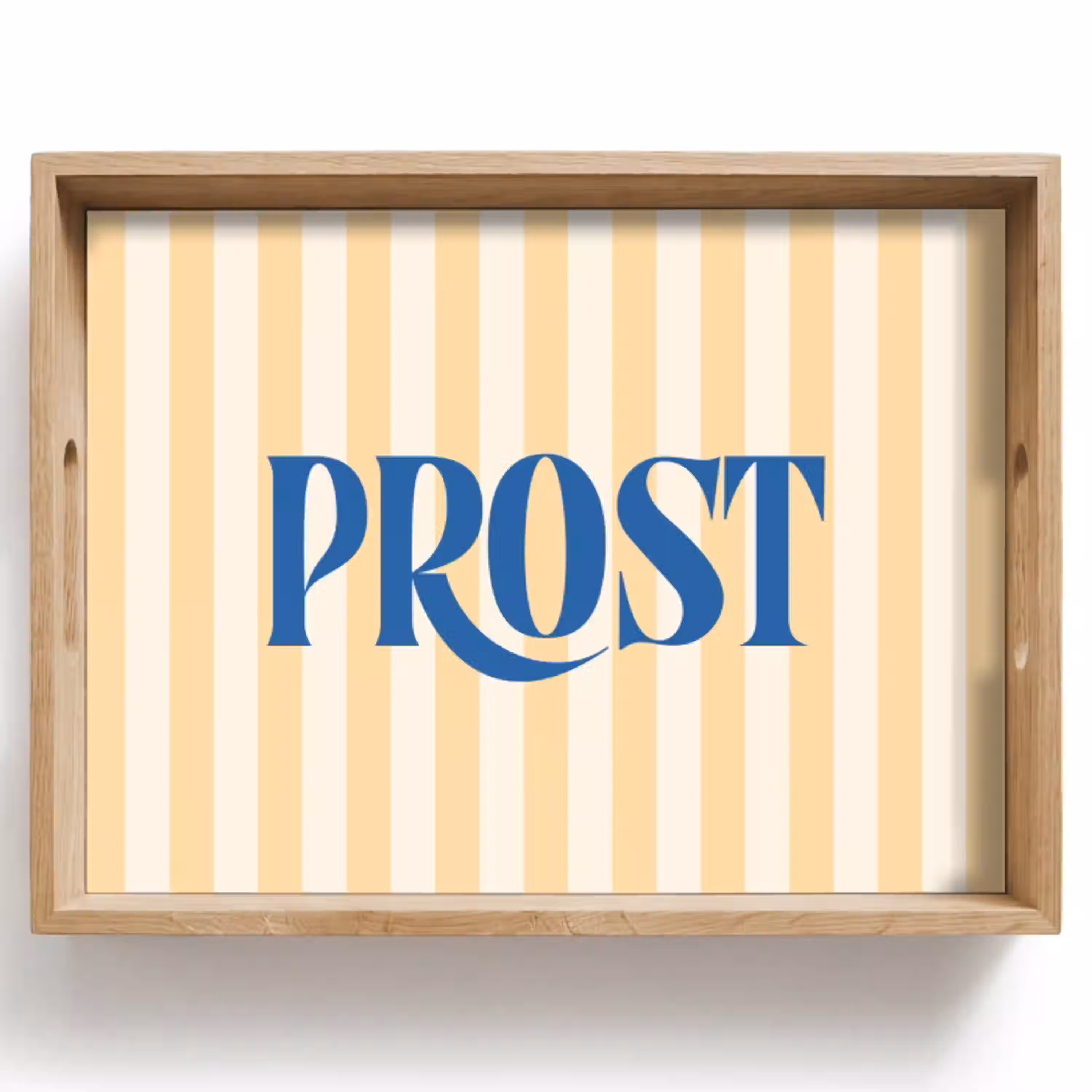 Blauw - Geel - Strepen - Prost Dienblad Rechthoek middel -z3d_shopping