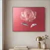 Sierlijk - Bloem - Roze - Glazen Textielframe - compleet frame klein -sfeer2