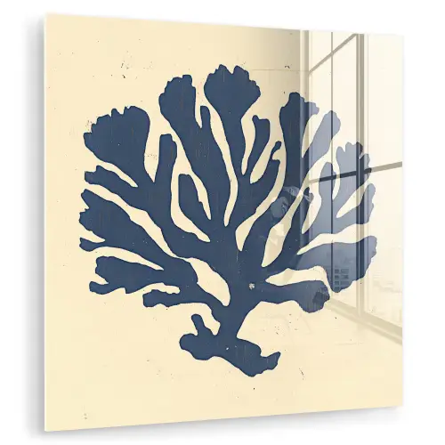 Blauw koraal - Vertakkingen - Beige plexiglas 5mm klein -zzzproduct_nieuw