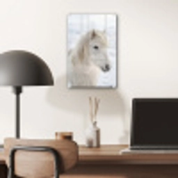 Paard - Kop - Winter - Dieren - Wit plexiglas 5mm klein -sfeer6