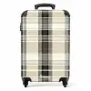 Klassiek geruit patroon in beige NBS - Handbagage koffer - Unisex middel -productfoto_recht