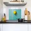 Ballon - Geel - Smiley Inductie beschemer met haakjes middel -sfeer2