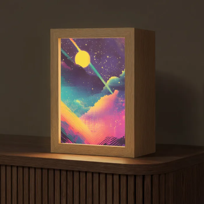 Sterren - Bergen - Kleurrijk Light Box met kabel (Tafellamp) klein -z3d_website